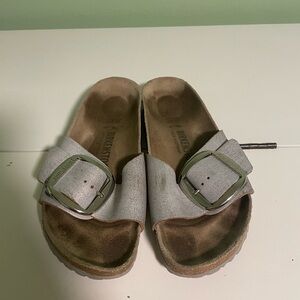 Birkenstock big buckle 39 silver slide